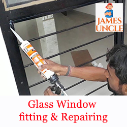 Glass Window fitting & Repairing Mr. Santanu Paul in Nonachandanpukur